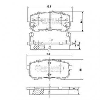 Колодки тормозные NIPPARTS J3610307