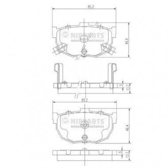 Колодки тормозные NIPPARTS J3610505