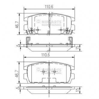 Гальмівні колодки NIPPARTS J3610511