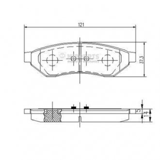 Гальмівні колодки NIPPARTS J3610902