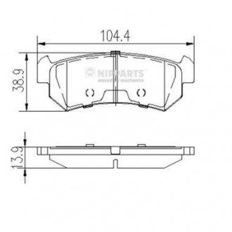 Гальмівні колодки NIPPARTS J3610903