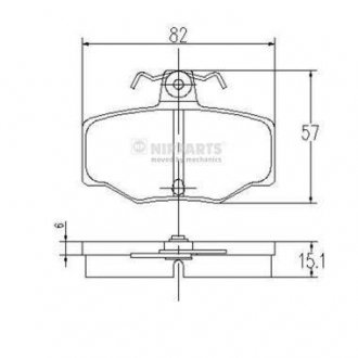 Колодки тормозные NIPPARTS J3611031