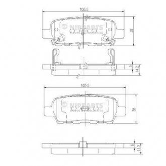 Колодки тормозные NIPPARTS J3611044