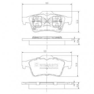 Колодки тормозные NIPPARTS J3611045