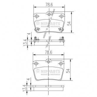 Колодки тормозные NIPPARTS J3612020