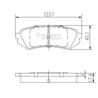 Колодки тормозные NIPPARTS J3612022