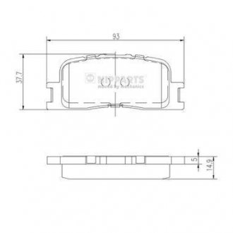 Тормозные колодки дисковые зад. Toyota Camry 3.0/24V 00- NIPPARTS J3612024