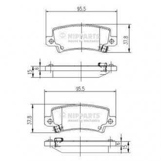 Колодки тормозные NIPPARTS J3612025