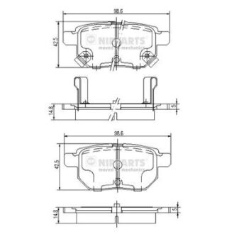 Колодки тормозные NIPPARTS J3612034