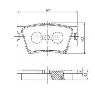 Колодки тормозные NIPPARTS J3612035