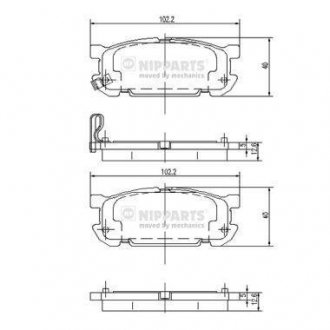 Колодки тормозные дисковые NIPPARTS J3613020