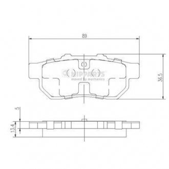 Колодки тормозные NIPPARTS J3614007