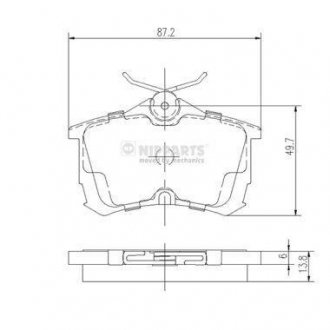 Колодки тормозные NIPPARTS J3614015