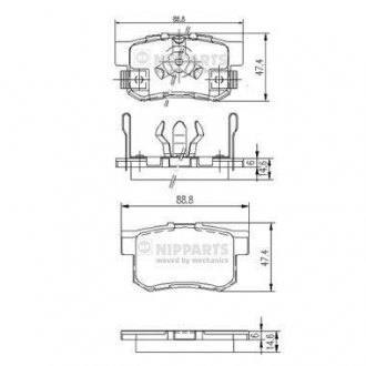 Колодки тормозные NIPPARTS J3614017