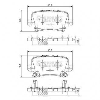 Колодки тормозные NIPPARTS J3614018