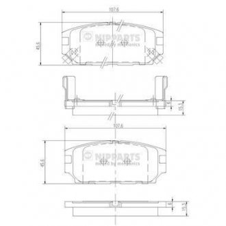 Колодки тормозные NIPPARTS J3615007