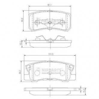 Колодки тормозные NIPPARTS J3615010