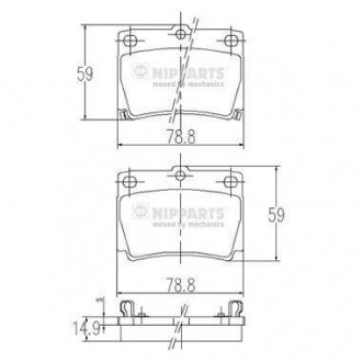 Колодки тормозные NIPPARTS J3615011