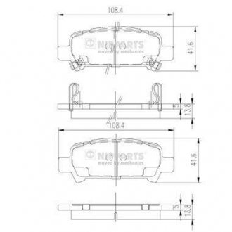 Колодки тормозные NIPPARTS J3617002