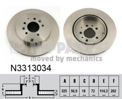 Тормозной диск NIPPARTS N3313034