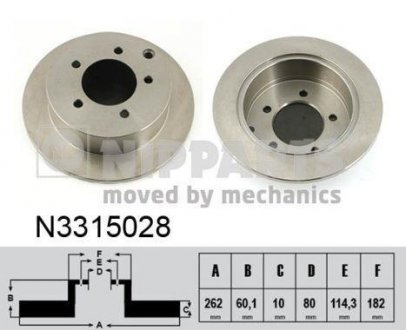 Тормозной диск NIPPARTS N3315028