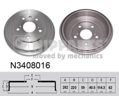 Тормозной барабан NIPPARTS N3408016