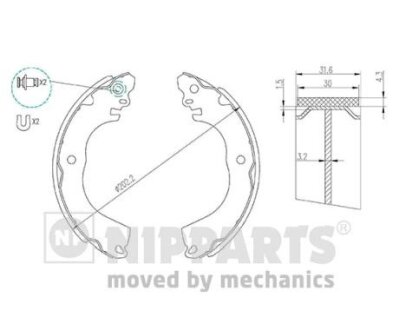 Колодки тормозные NIPPARTS N3505049