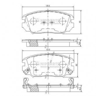 Колодки тормозные NIPPARTS N3600543