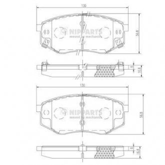 Колодки тормозные NIPPARTS N3600545