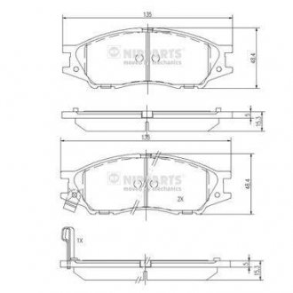Колодки тормозные NIPPARTS N3601097 (фото 1)