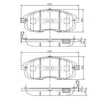 Колодки тормозные NIPPARTS N3601099