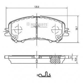 Колодки тормозные NIPPARTS N3601111