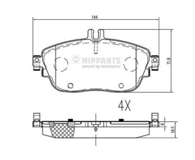 Колодки тормозные NIPPARTS N3601114