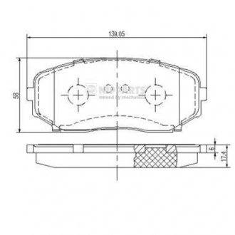 Колодки тормозные NIPPARTS N3603070