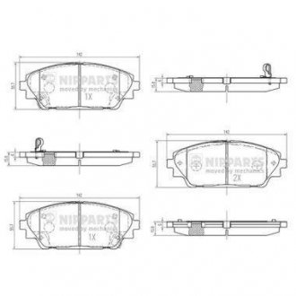 Колодки тормозные NIPPARTS N3603076