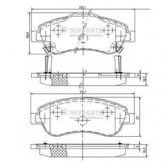 Колодки тормозные NIPPARTS N3604066