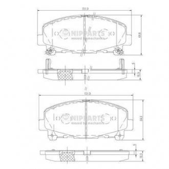 Колодки тормозные NIPPARTS N3604069