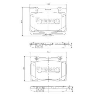 Колодки тормозные NIPPARTS N3604070