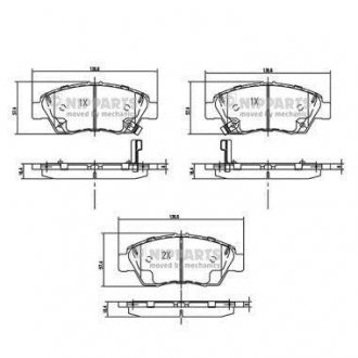 Колодки тормозные NIPPARTS N3604071