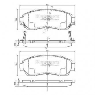 Колодки тормозные NIPPARTS N3604073