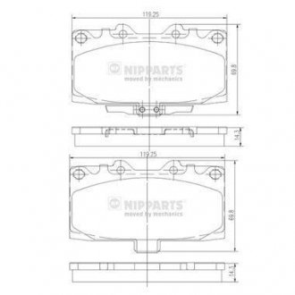 Колодки тормозные NIPPARTS N3607022