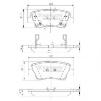 Колодки тормозные NIPPARTS N3610311