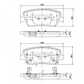 Колодки тормозные NIPPARTS N3610312