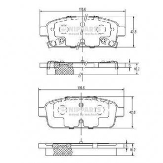 Колодки тормозные NIPPARTS N3610906