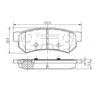 Колодки тормозные NIPPARTS N3610907