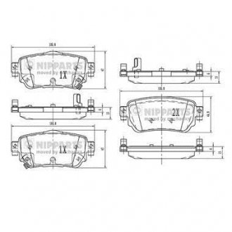 Колодки тормозные NIPPARTS N3611060