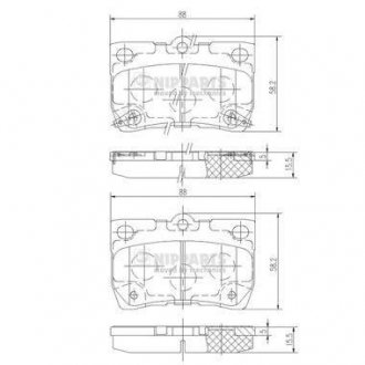 Колодки тормозные NIPPARTS N3612041