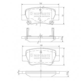 Колодки тормозные NIPPARTS N3612042