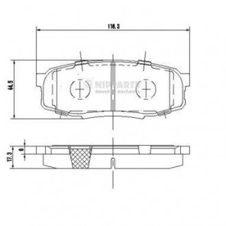 Колодки тормозные NIPPARTS N3612043