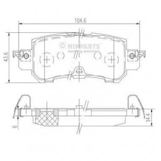 Колодки тормозные NIPPARTS N3613026